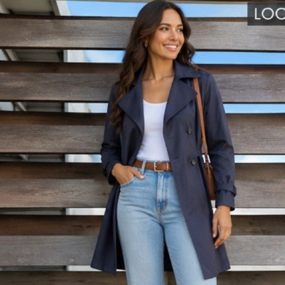 Theory Black Trench Coat